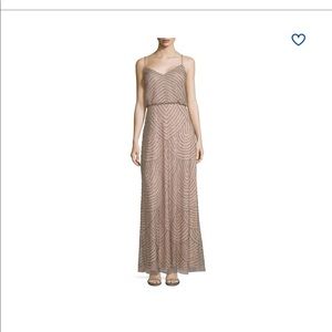 Adrianna Papell Beaded Blouse Gown